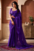Graceful Purple Tissue Woven Designer Saree for Women with Contrast Border