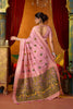 Beautiful Pink Modal Silk Woven Katha Designer Saree for Women