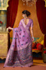 Stunning Lavender Modal Silk Woven Katha Saree for Women