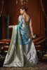 Stylish Blue Soft Silk Woven Jacquard Designer Saree for Women