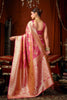 Gorgeous Rani Pink Soft Silk Woven Jacquard Saree For Women