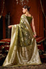 Graceful Olive Green Soft Silk Woven Jacquard Saree for Women
