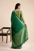 Graceful Green Chiffon Woven Designer Solid Saree Zari Border for Women