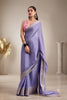 Stylish Lavender Woven Designer Saree  Zari Border for Women