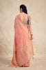 Stylish Peach Chiffon Woven Designer Saree with Zari Border for Women