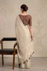 Vibrant Cream Chiffon Woven Designer Saree Zari Border for Women