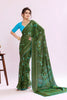 Graceful Olive Green Georgette Designer Printed Saree for Women