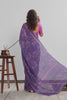 Grateful Purple Georgette Designer Printed Saree Zari Border for Women