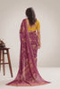 Vibrant  Wine Georgette Designer Printed Saree Zari Border for Women