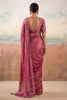 Stunning Rani Pink Chiffon Saree Embroidery Work for Women