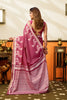 Lovely Magenta Pink Cotton Woven Jacquard Designer Saree for Women