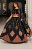 Stylish Black Cotton Rayon Designer Printed Lehenga Choli with Dupatta for Women