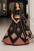 Stylish Black Cotton Rayon Designer Printed Lehenga Choli with Dupatta for Women