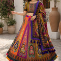 Traditional Multicolor Cotton Rayon Designer Printed Lehenga Choli with Dupatta for Women