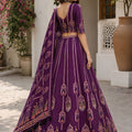 Gorgeous Purple Cotton Rayon Designer Printed Lehenga Choli with Dupatta for Women