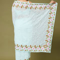 Premium Light Blue Moss Chiffon Saree Sequin Embroidery Work for Women