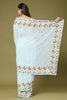 Premium Light Blue Moss Chiffon Saree Sequin Embroidery Work for Women