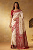 Elegant Off White Silk Blend Woven Jari Designer Saree for Women