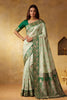 Graceful Light Green Silk Blend Woven Jari Designer Saree for Women