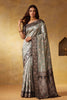 Stylish Grey Silk Blend Woven Jari Designer Saree for Women