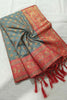 Elegant Teal Blue Silk Woven Jari Designer Saree for Women
