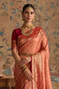 Beautiful Peach Pink Silk Woven Jari Designer Saree for Women