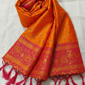 Vibrant Orange Silk Woven Jari Designer Saree for Women