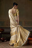 Vibrant Beige Kanchivaram Silk Woven Jari Designer Saree for Women