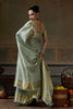 Royal Sky Blue Kanchivaram Silk Woven Jari Designer Saree for Women