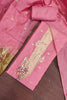 Trendy Pink Banarasi Cotton Woven Designer Hand Work Salwar Suit for Women