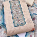 Elegant Teal Green Modal Cotton Printed Hand Work Salwar Suit with Dupatta