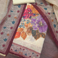 Stylish Maroon Modal Cotton Printed Hand Work Salwar Suit with Dupatta
