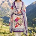 Premium Purple Modal Cotton Hand Work Salwar Suit with Dupatta