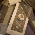 Superb Brown Modal Cotton Printed Hand Work Salwar Suit with Dupatta