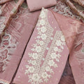 Admirable Peach Pink Modal Cotton Hand Work Salwar Suit with Dupatta for Women