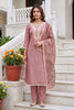 Admirable Peach Pink Modal Cotton Hand Work Salwar Suit with Dupatta for Women