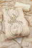 Stylish Cream PV Chanderi Embroidery Hand Work Salwar Suit with Dupatta