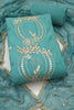 Graceful Teal Green PV Chanderi Embroidery Hand Work Salwar Suit with Dupatta