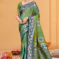 Graceful Green Soft Silk Woven Designer Saree for Women