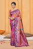 Beautiful Pink Soft Silk Woven Designer Saree for Women
