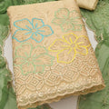 Stylish Beige Salsa Beads Embroidery Work Salwar Suit with Dupatta