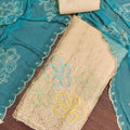 Gorgeous Beige Salsa Beads Embroidery Work Salwar Suit with Dupatta