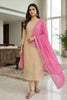 Stunning Beige Salsa Beads Embroidery Work Salwar Suit Dupatta