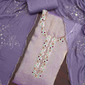 Adorable Purple Salsa Beads Embroidery Work Salwar Suit with Dupatta