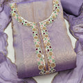 Adorable Purple Salsa Beads Embroidery Work Salwar Suit with Dupatta