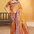 Stylish Mustard Yellow Soft Silk Woven Designer Saree for Women