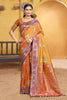 Stylish Mustard Yellow Soft Silk Woven Designer Saree for Women