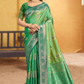 Stylish Green Soft Silk Woven Designer Saree for Women