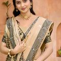 Elegant Beige Assam Silk Woven Designer Saree for Women