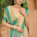 Stylish Beige Assam Silk Woven Designer Saree for Women